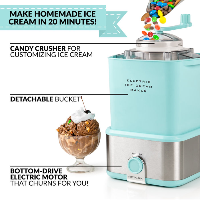 Nostalgia Electrics Nostalgia Electric Ice Cream Maker with Candy